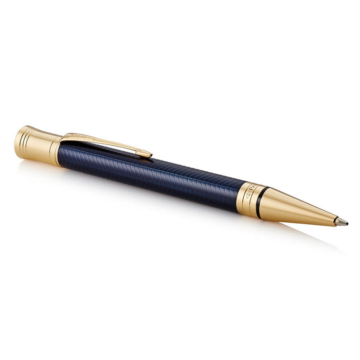 Parker Duofold Prestige Ballpoint Pen Blue Chevron by Parker at Cult Pens