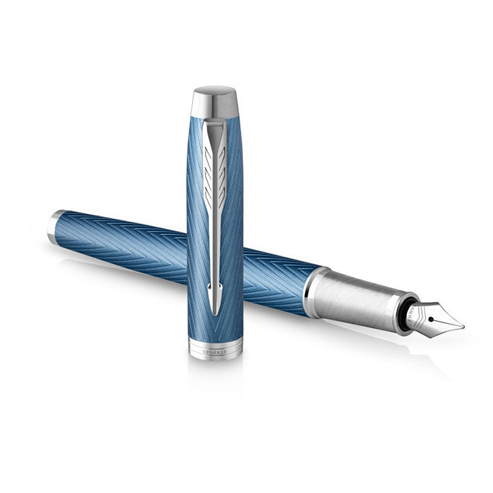 Parker IM Premium Fountain Pen Blue Grey by Parker at Cult Pens