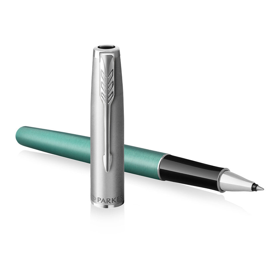 Parker Sonnet Sand Blasted Metal Rollerball Pen Green by Parker at Cult Pens
