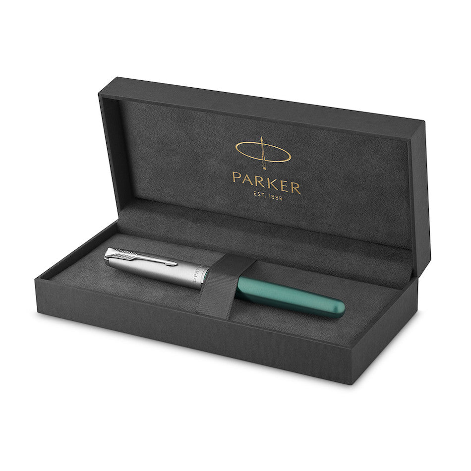 Parker Sonnet Sand Blasted Metal Fountain Pen Green by Parker at Cult Pens