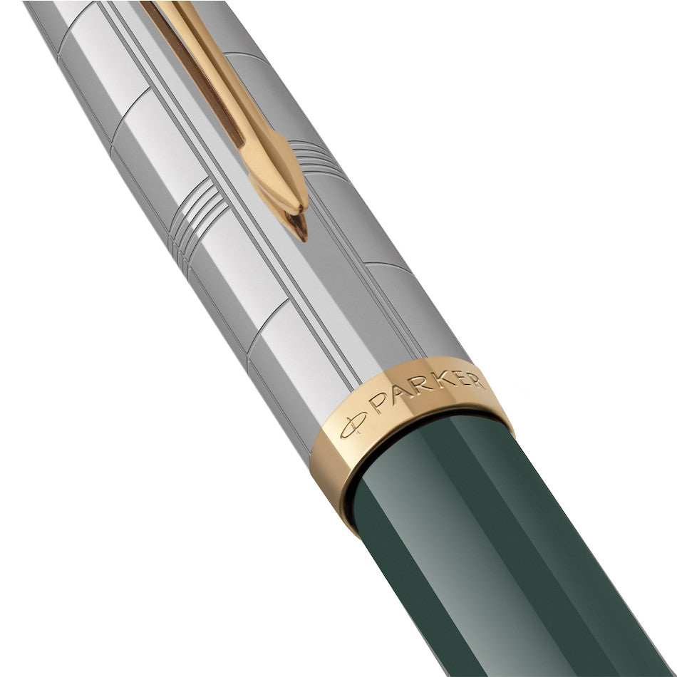 Parker 51 Fountain Pen Forest Green with Gold Trim by Parker at Cult Pens