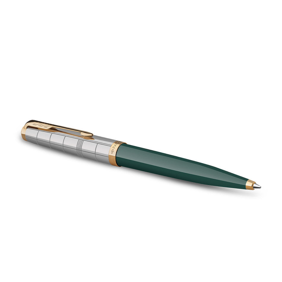 Parker 51 Ballpoint Pen Forest Green with Gold Trim by Parker at Cult Pens