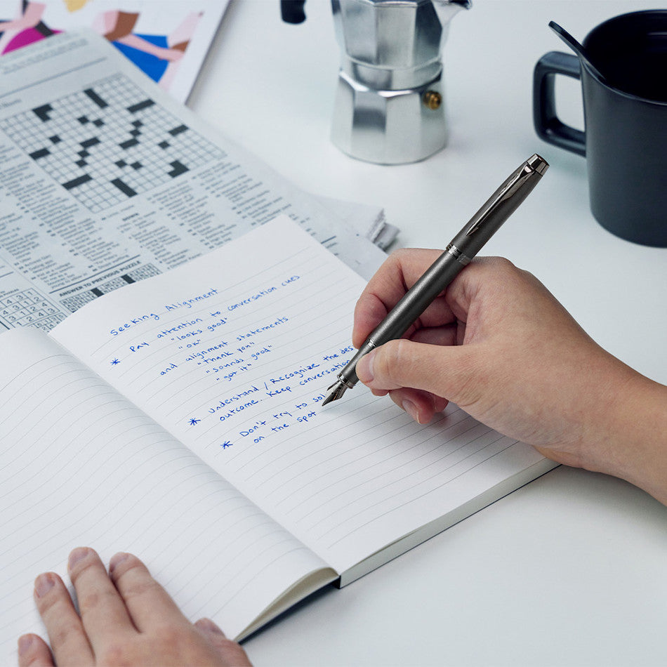 Parker IM Monochrome Titanium Fountain Pen by Parker at Cult Pens