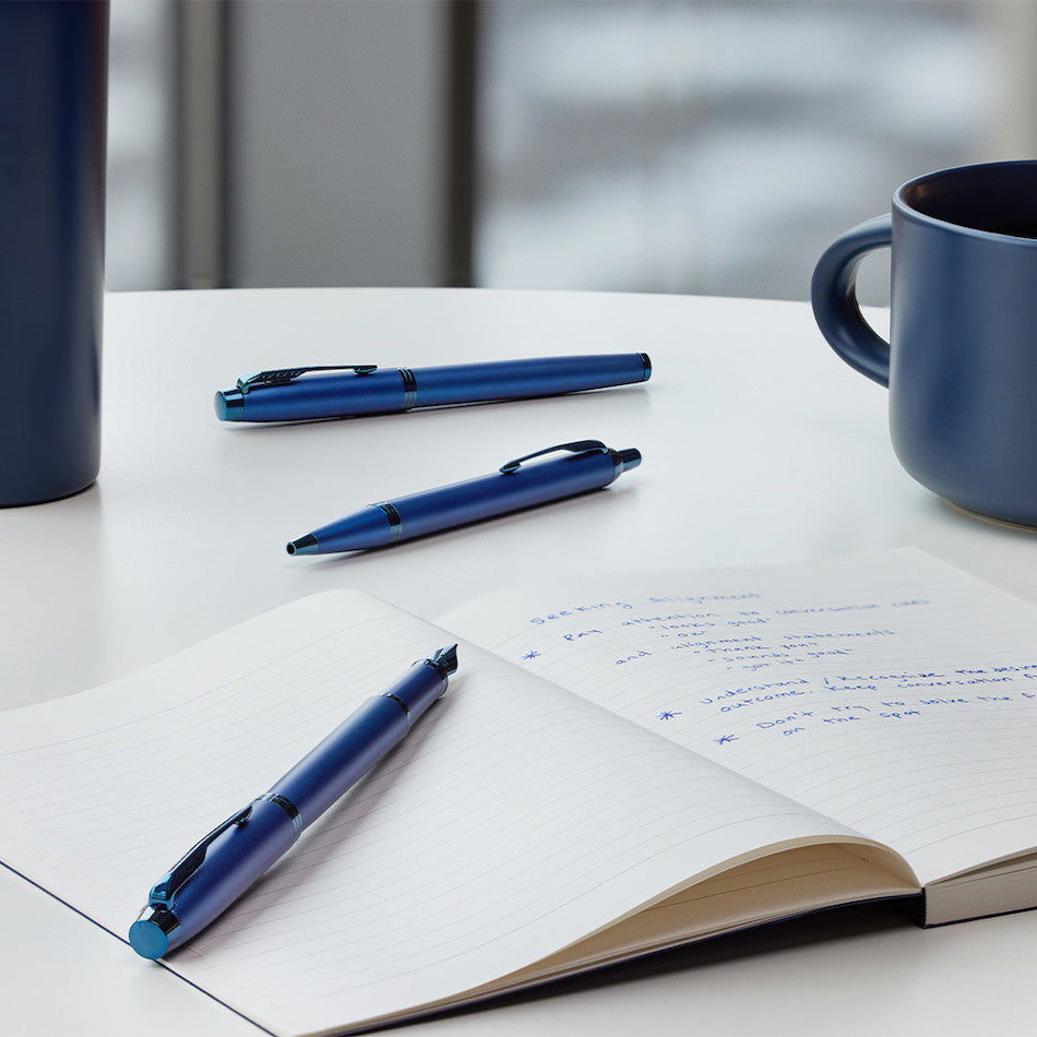 Parker IM Monochrome Blue Ballpoint Pen by Parker at Cult Pens