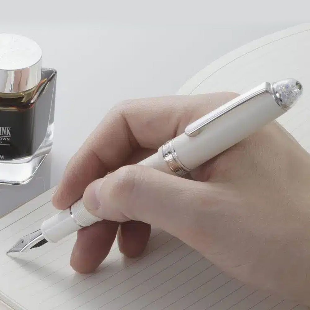 Platinum #3776 Century Fountain Pen Shape of a Heart Ivoire by Platinum at Cult Pens