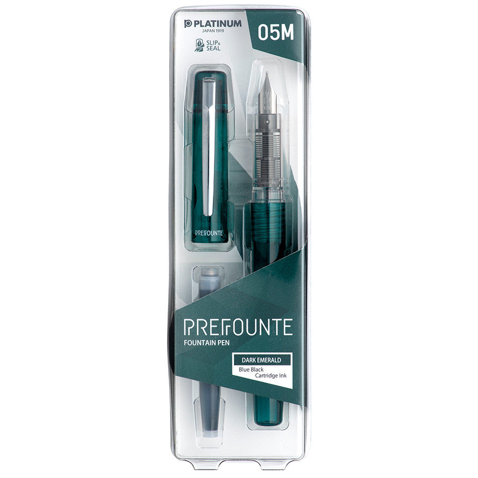 Platinum Prefounte Fountain Pen Dark Emerald by Platinum at Cult Pens