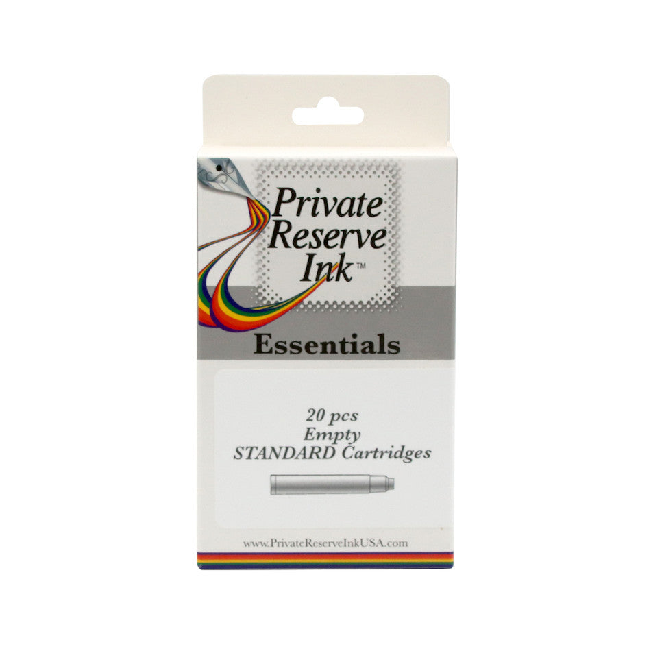 Private Reserve Ink Essentials Empty Standard Cartridges Set of 20 by Private Reserve at Cult Pens