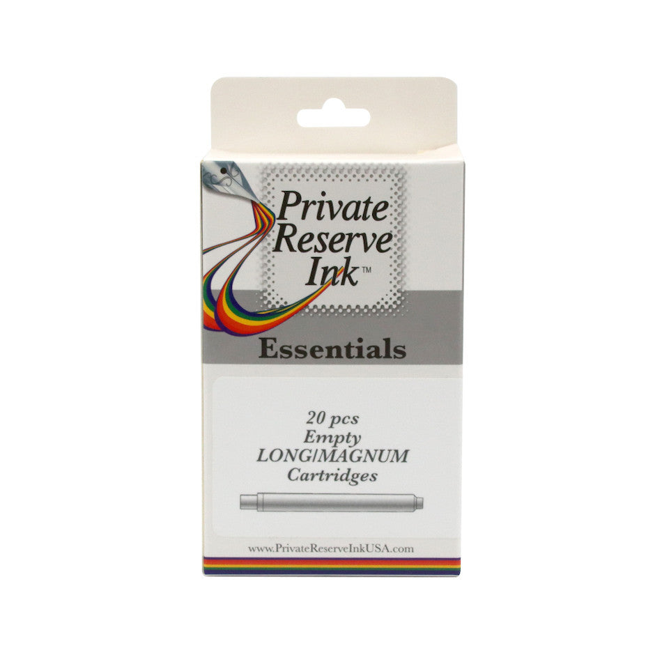 Private Reserve Ink Essentials Empty Long/Magnum Cartridges Set of 20 by Private Reserve at Cult Pens