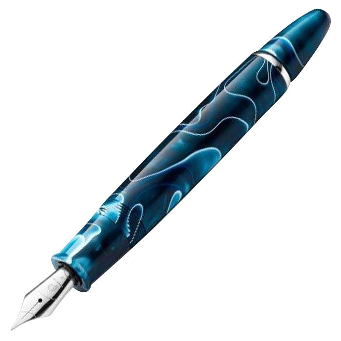 Penlux Masterpiece Grande Fountain Pen Blue Swirl by Penlux at Cult Pens