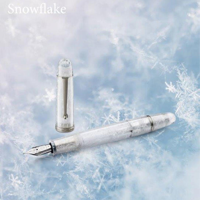 Penlux Masterpiece Grande Great Natural Fountain Pen Snowflake 14ct Flex Nib by Penlux at Cult Pens