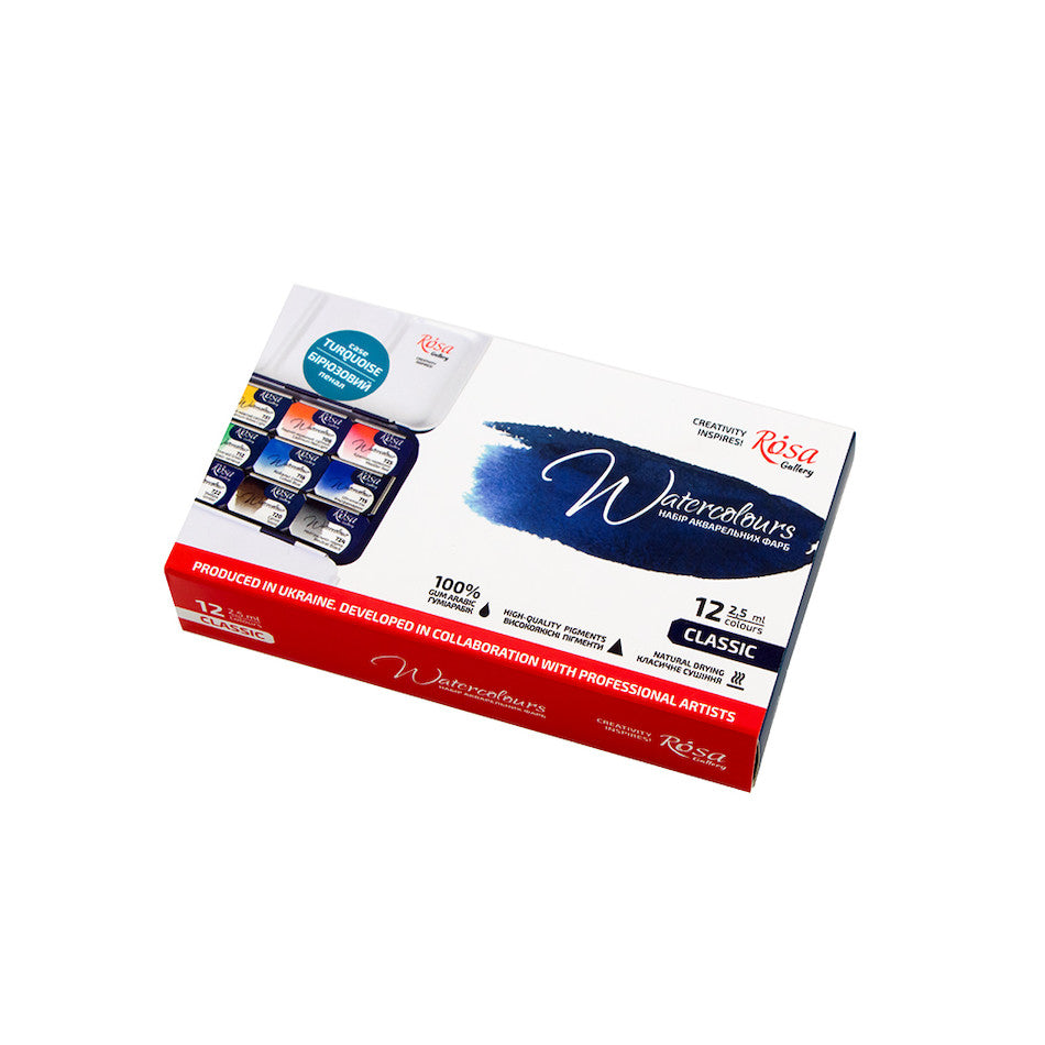 Rosa Watercolour Full Pan Classic Set of 12 by Rosa at Cult Pens