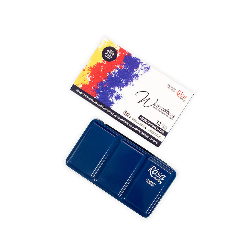 Rosa Watercolour Full Pan Monopigmented Set of 12 by Rosa at Cult Pens