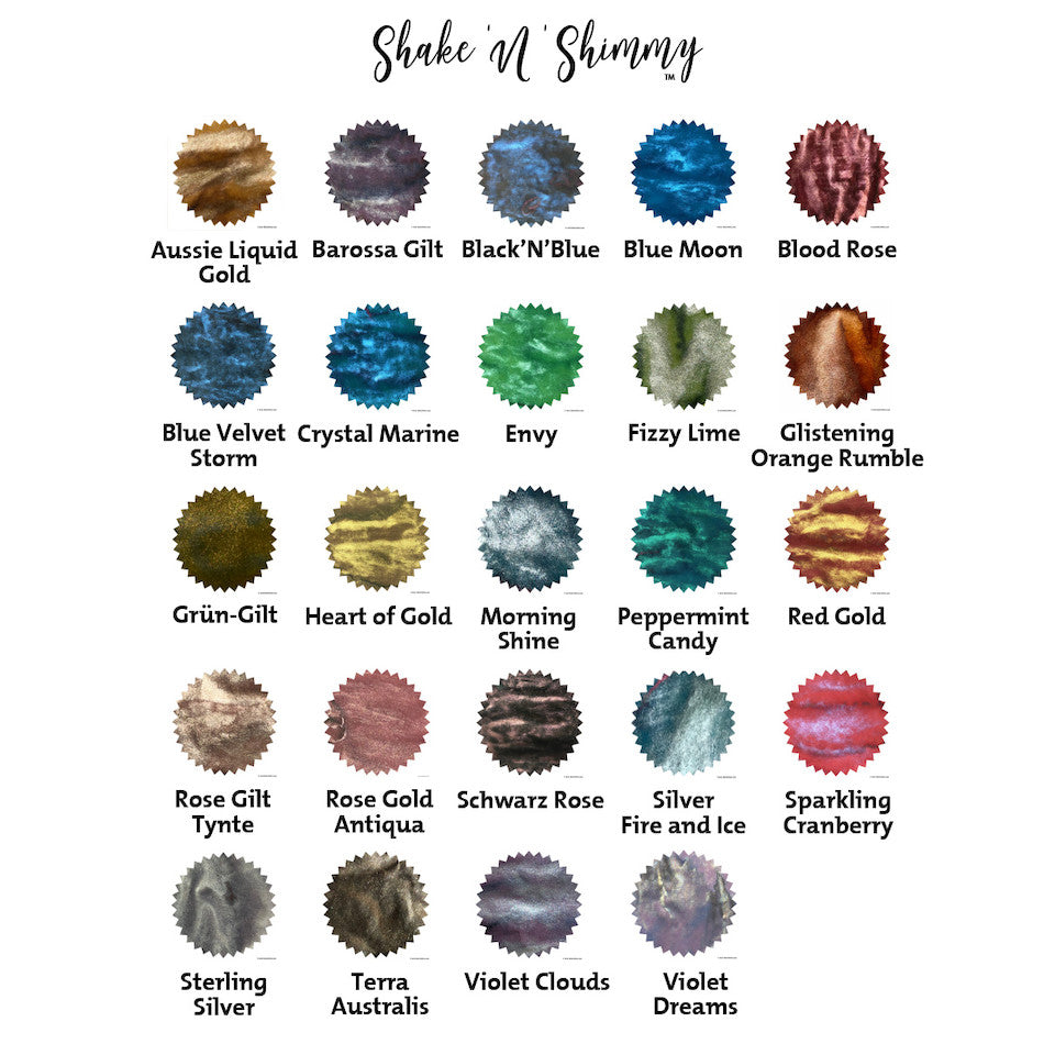 Robert Oster Shake n Shimmy Ink 50ml by Robert Oster at Cult Pens