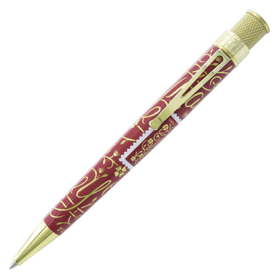 Retro 51 Tornado Rollerball Pen USPS Thank You Soft Maroon by Retro 51 at Cult Pens