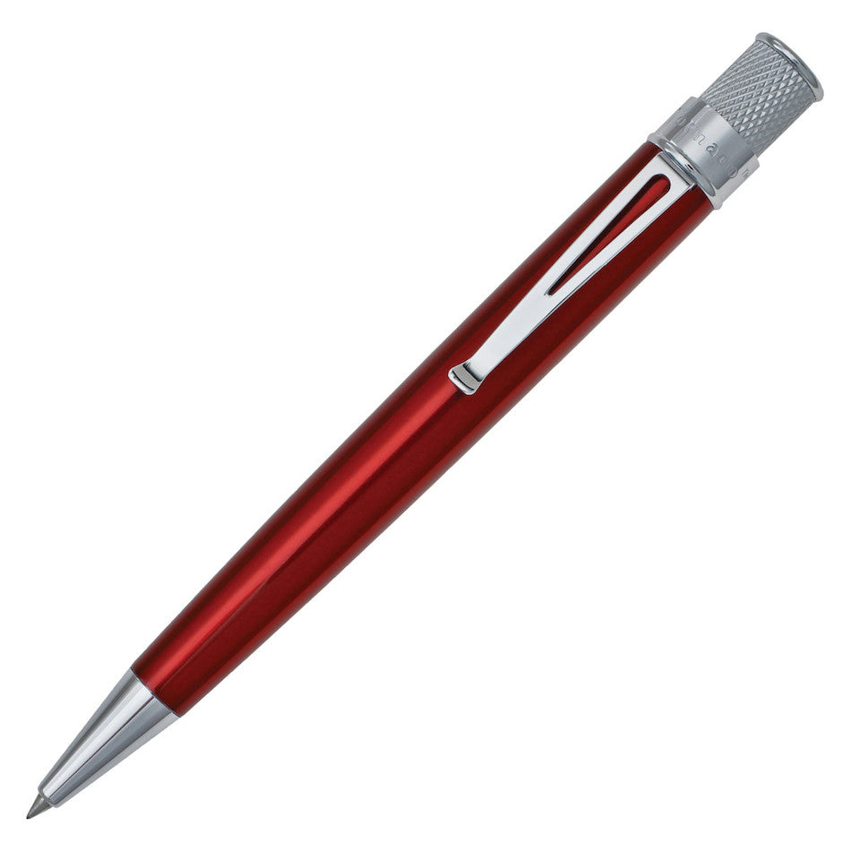 Retro 51 Tornado Classic Rollerball Pen Chrome Trim Red by Retro 51 at Cult Pens