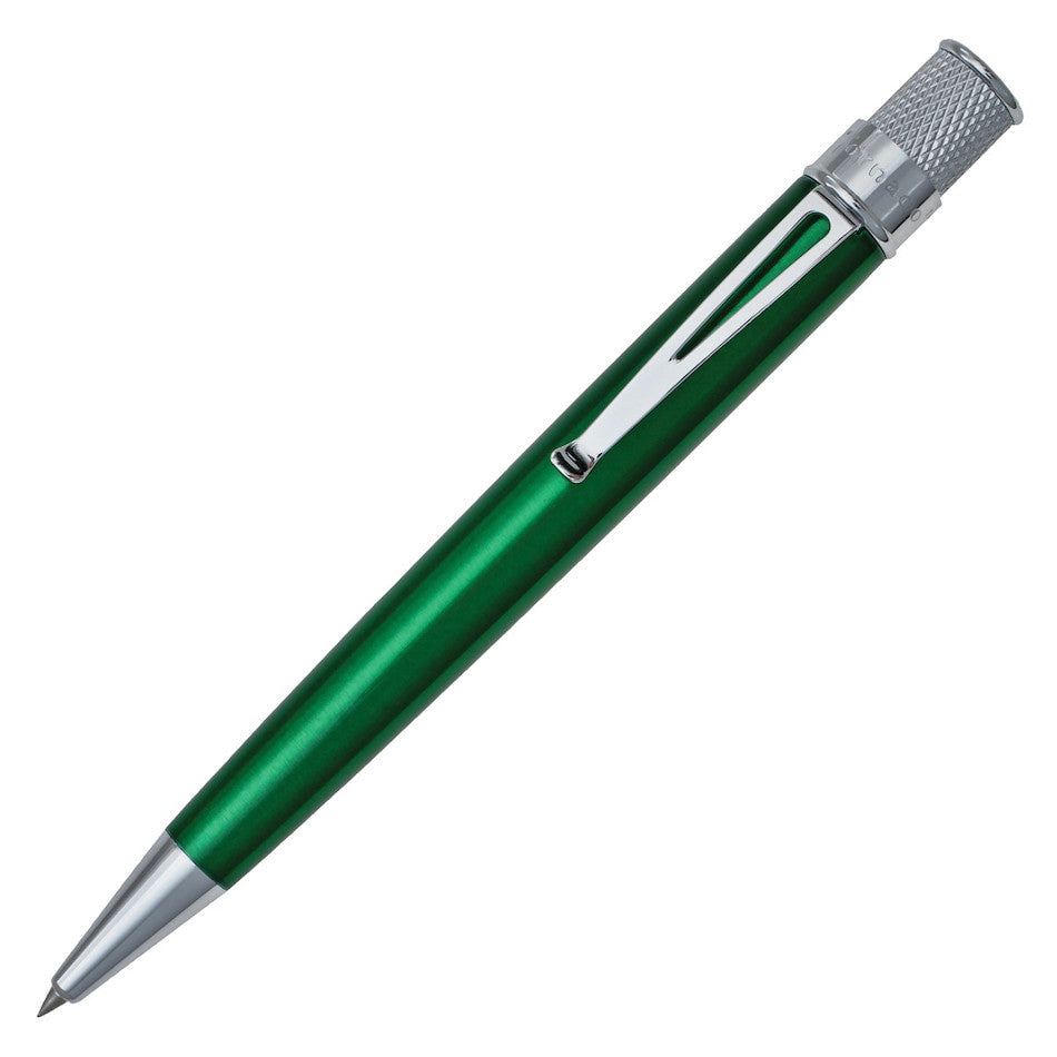 Retro 51 Tornado Classic Rollerball Pen Chrome Trim Green by Retro 51 at Cult Pens