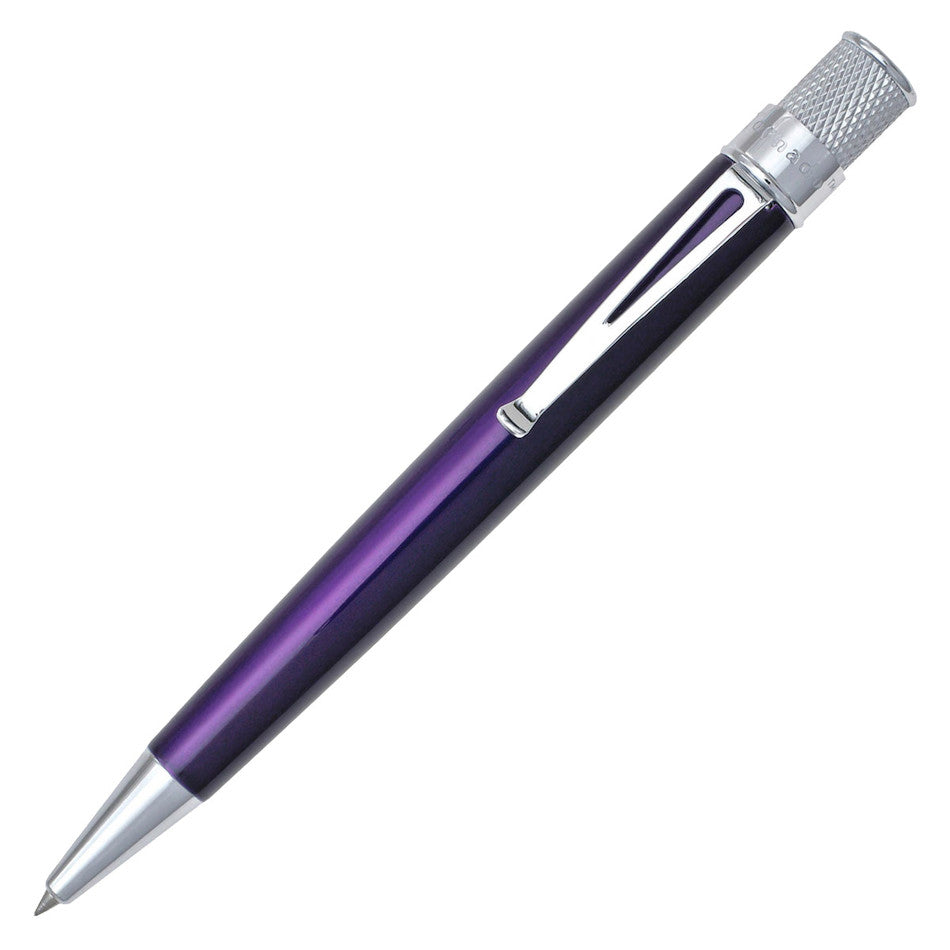 Retro 51 Tornado Classic Rollerball Pen Chrome Trim Purple by Retro 51 at Cult Pens