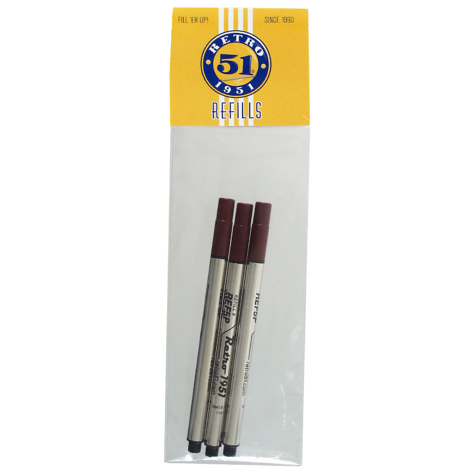 Retro 51 Rollerball Pen Refill 3 pack by Retro 51 at Cult Pens