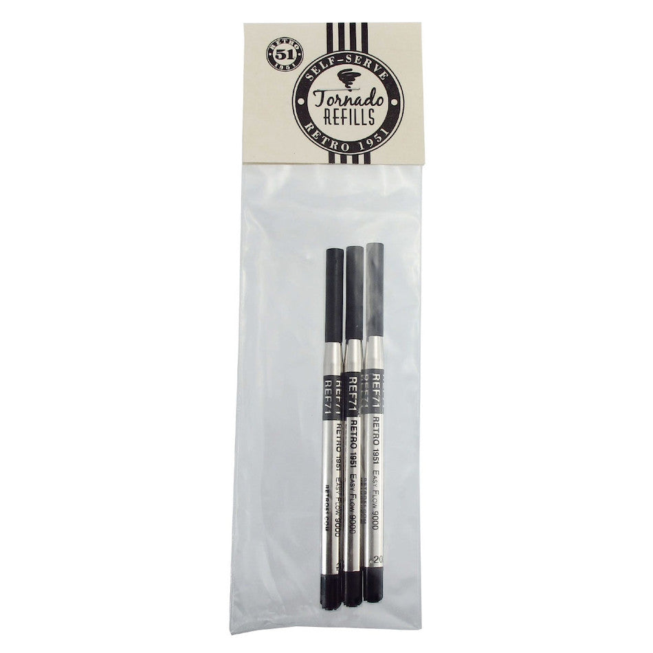 Retro 51 Easyflow 9000 Ballpoint Conversion Refill 3 Pack by Retro 51 at Cult Pens