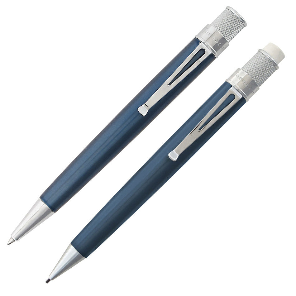 Retro 51 Tornado Rollerball Pen and Mechanical Pencil Set Ice Blue by Retro 51 at Cult Pens
