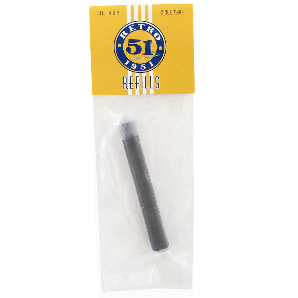 Retro 51 Eraser for Tornado Pencils Set of 6 Black by Retro 51 at Cult Pens
