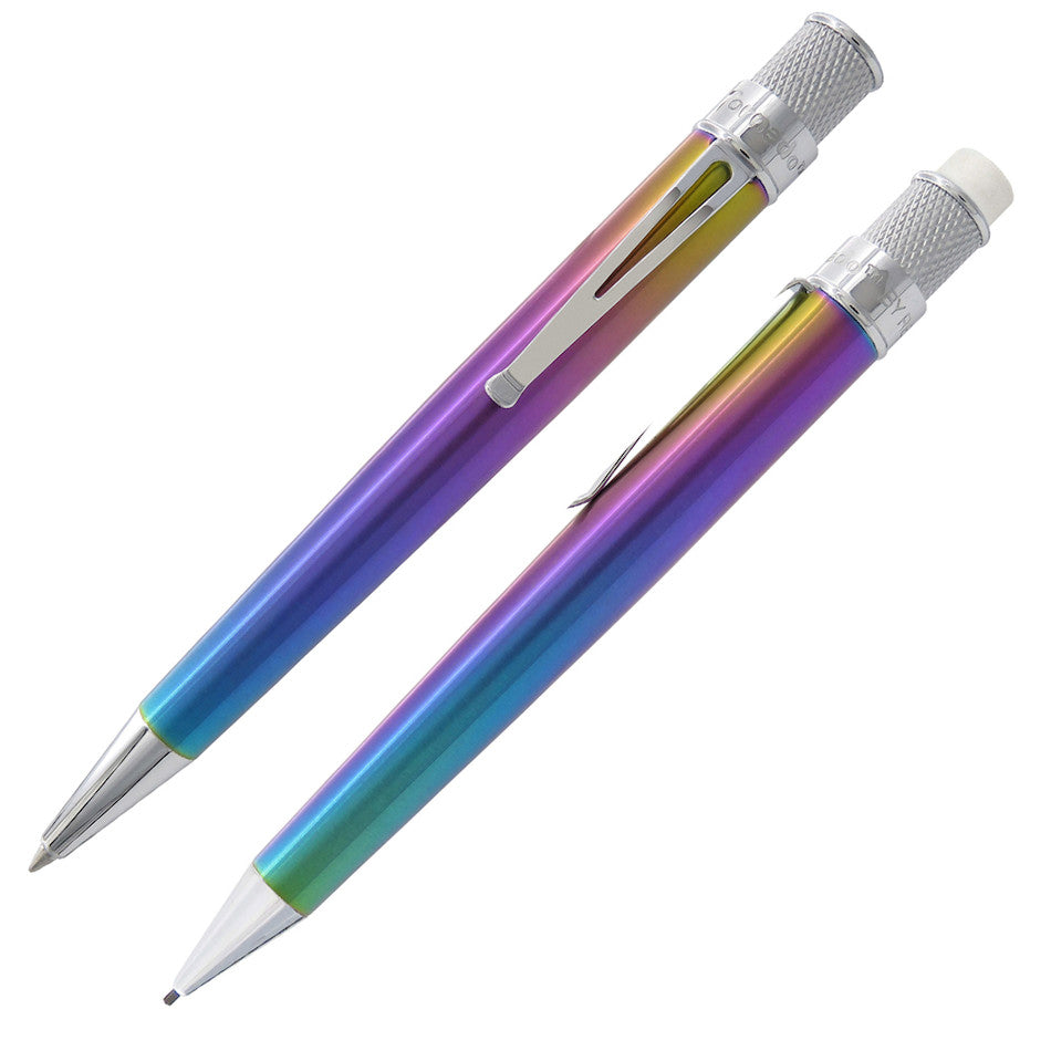 Retro 51 Tornado Rollerball Pen and Mechanical Pencil Set Chromatic by Retro 51 at Cult Pens