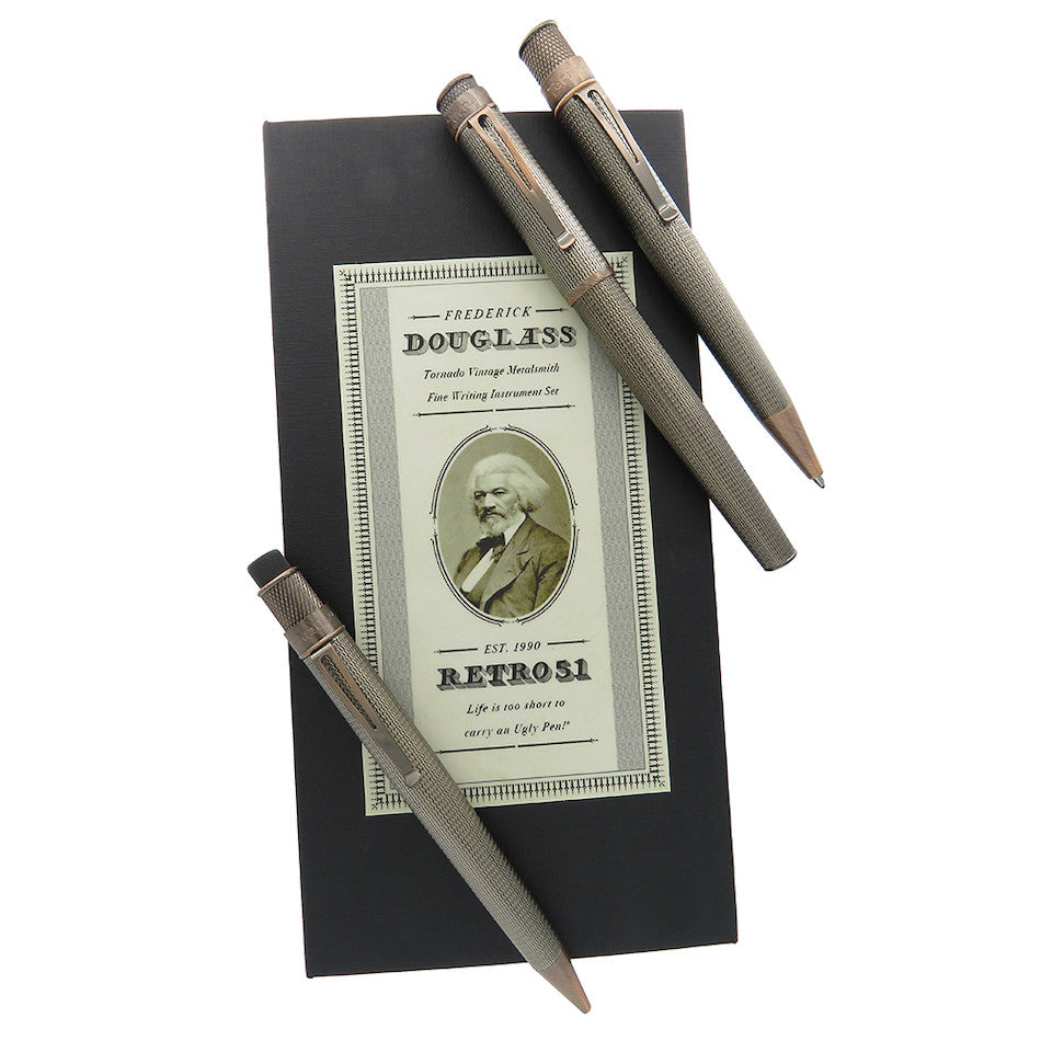 Retro 1951 Tornado Fountain Pen – Douglass Edition, Extra Fine Feder, Antik Kupfer-Optik, Mit Konverter