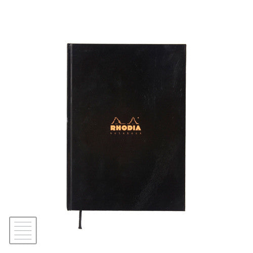 Rhodia Business Book A4 Lined Hardback Casebound Black by Rhodia at Cult Pens