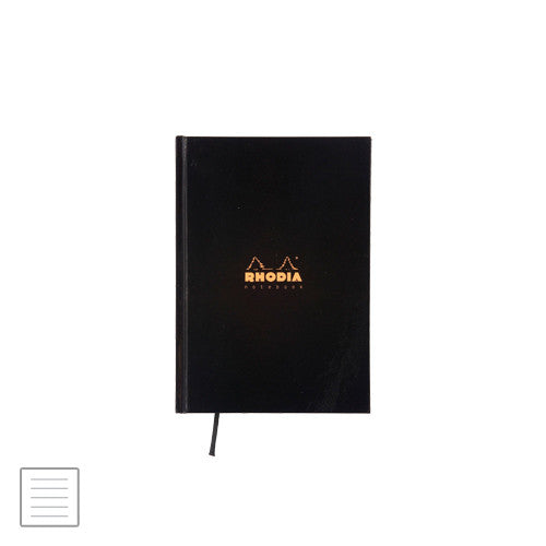 Rhodia Business Book A5 Lined Hardback Casebound Black by Rhodia at Cult Pens