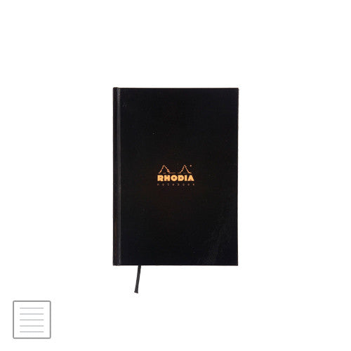 Rhodia Business Book A5 Lined Hardback Casebound Black by Rhodia at Cult Pens