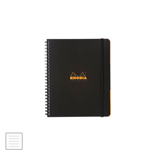 Rhodia Business Book A5+ Lined Polypropylene Cover Wirebound Black by Rhodia at Cult Pens