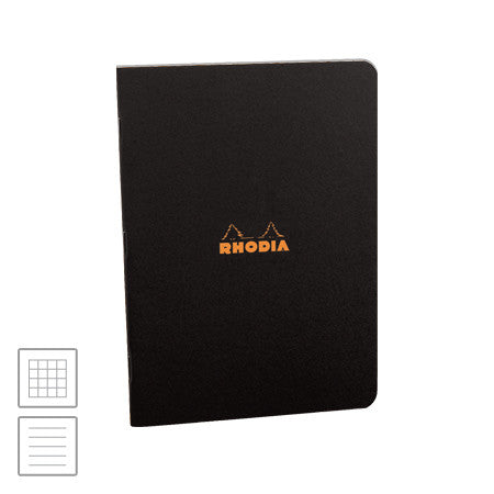 Rhodia Classic Stapled Notebook A4 (210 x 297) Black by Rhodia at Cult Pens