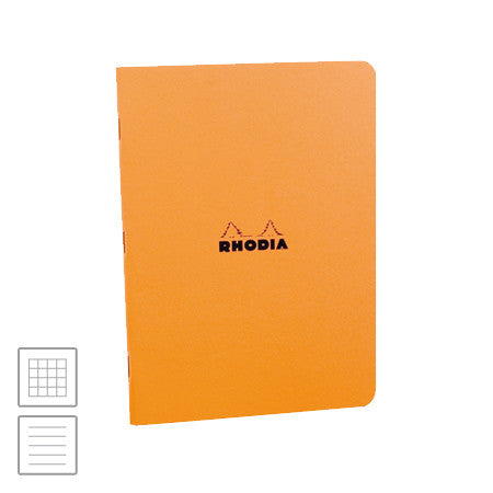 Rhodia Classic Stapled Notebook A4 (210 x 297) Orange by Rhodia at Cult Pens