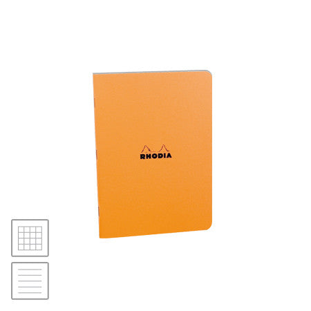 Rhodia Classic Stapled Notebook A5 (148 x 210) Orange by Rhodia at Cult Pens