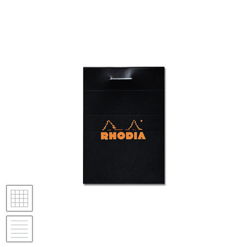 Rhodia Head-Stapled Notepad No.10 52 x 75 Black by Rhodia at Cult Pens