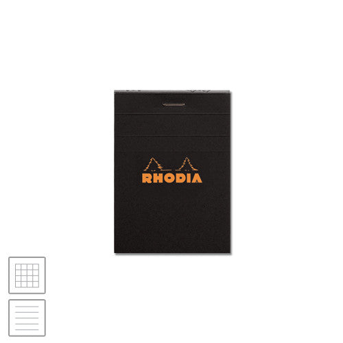 Rhodia Head-Stapled Notepad No.11 74 x 105 Black by Rhodia at Cult Pens
