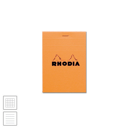 Rhodia Head-Stapled Notepad No.12 85 x 120 Orange by Rhodia at Cult Pens