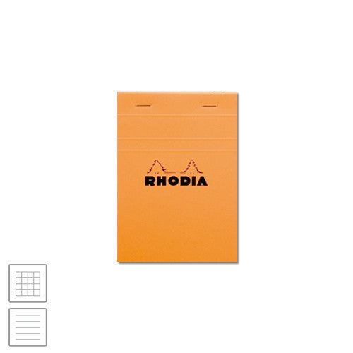 Rhodia Head-Stapled Notepad No.13 A6 (105 x 148) Orange by Rhodia at Cult Pens
