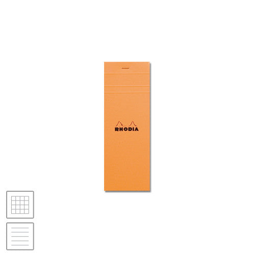 Rhodia Head-Stapled Notepad No.8 74 x 210 Orange by Rhodia at Cult Pens