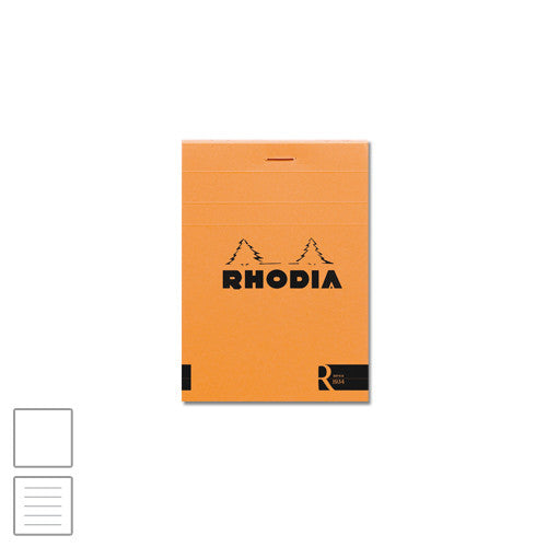 Rhodia R Head-Stapled Notepad No.12 (85 x 120) Orange by Rhodia at Cult Pens