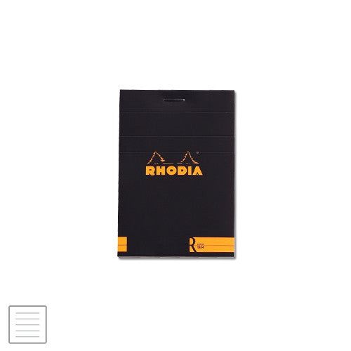 Rhodia R Head-Stapled Notepad No.11 A7 (74 x 105) Black by Rhodia at Cult Pens