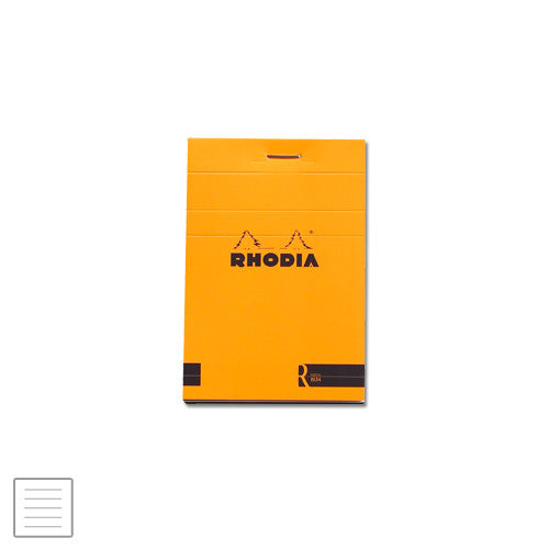 RHODIA 128210C - Clipboard Case Stapled Notepad N°12 Purple - 8.5x12 Cm - Lined - 80 Detachable Sheets - White Clairefontaine Paper 80 G/m - Pencil Holder - Faux Leather - Rhodiarama Collection