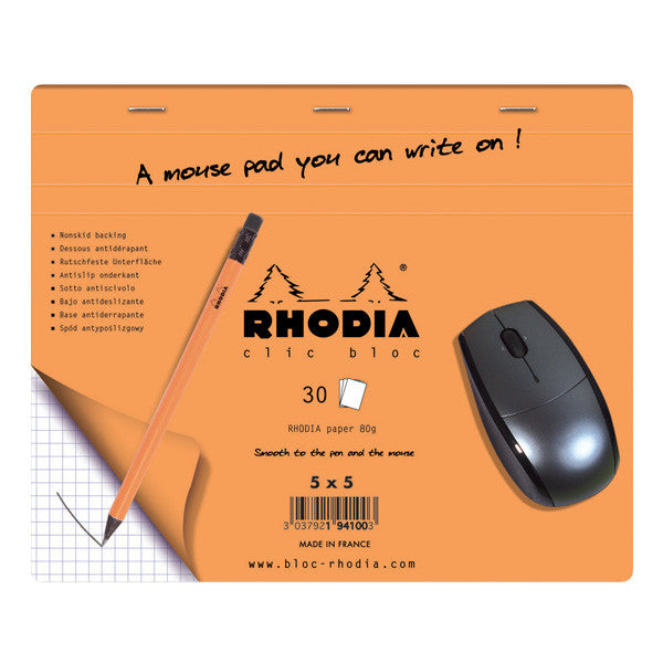 Rhodia Clic Bloc Mouse Pad Notepad (190 x 230) by Rhodia at Cult Pens