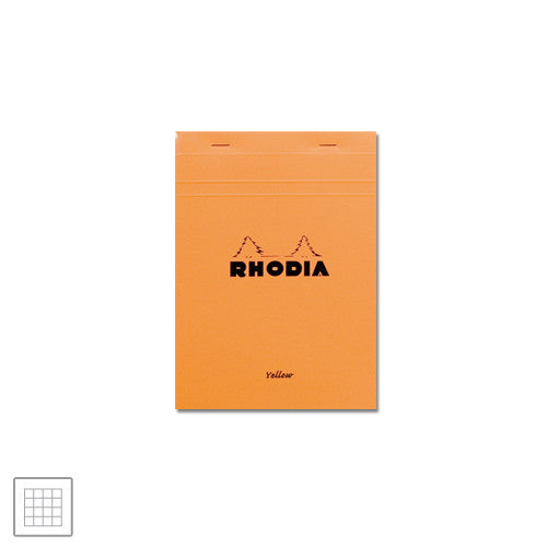 Rhodia Yellow Paper Head-Stapled Legal Pad A5 (148 x 210) 5x5 Squared by Rhodia at Cult Pens