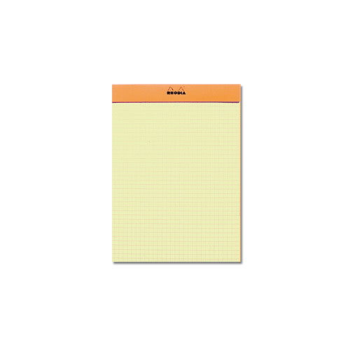 Rhodia Yellow Paper Head-Stapled Legal Pad A5 (148 x 210) 5x5 Squared by Rhodia at Cult Pens