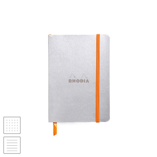 Rhodia Rhodiarama Softcover Notebook A6 (105 x 148) Silver by Rhodia at Cult Pens