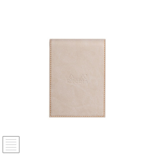 Rhodia Rhodiarama Leatherette Refillable Notepad No.11 (84 x 115) Beige by Rhodia at Cult Pens