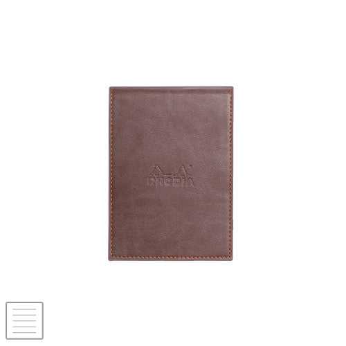 Rhodia Rhodiarama Leatherette Refillable Notepad No.11 (84 x 115) Chocolate by Rhodia at Cult Pens