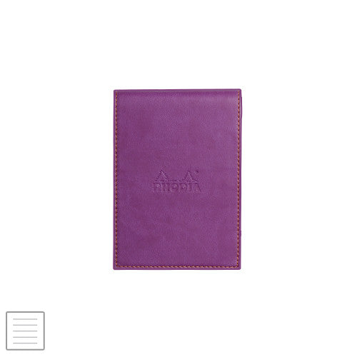Rhodia Rhodiarama Leatherette Refillable Notepad No.11 (84 x 115) Purple by Rhodia at Cult Pens