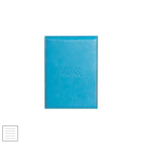 Rhodia Rhodiarama Leatherette Refillable Notepad No.11 (84 x 115) Turquoise by Rhodia at Cult Pens